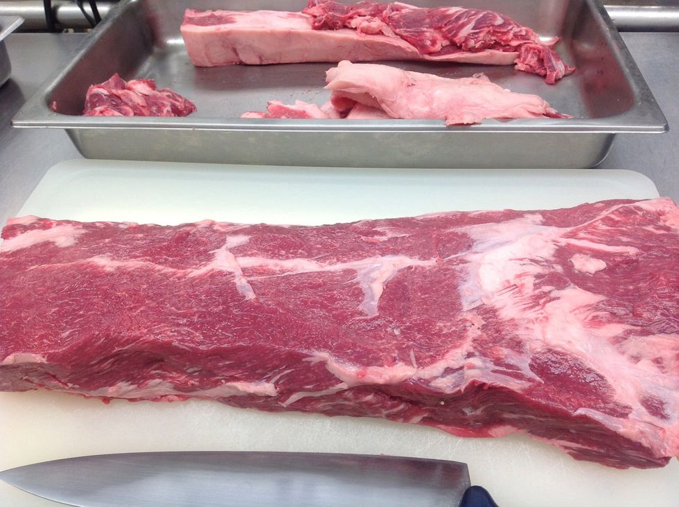 Trim beef strip loin