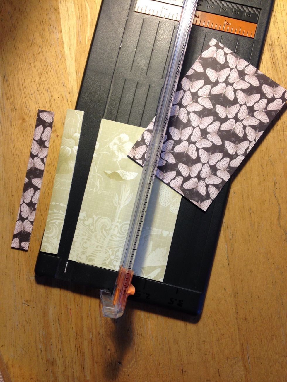 Trim card stock to 4.5" tall by 3" wide to make a tab taller than the index cards. These create decorative dividers for the months. You will need 12, obviously.
