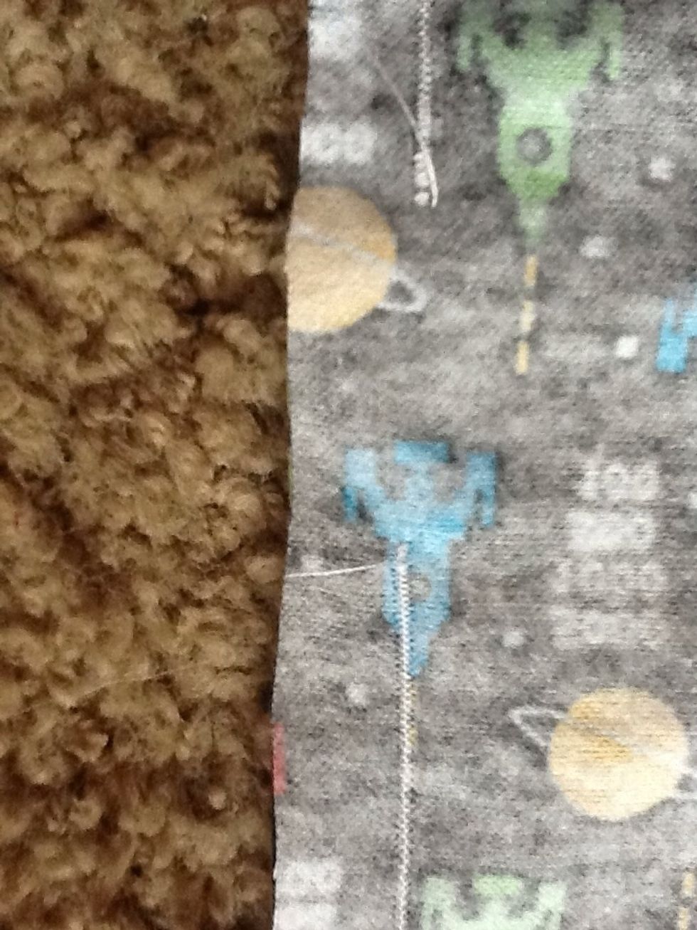 Trim excess if there is any, an inch can be left on. I used a zig zag stitch to make sure it was strong. Now turn it right side out....