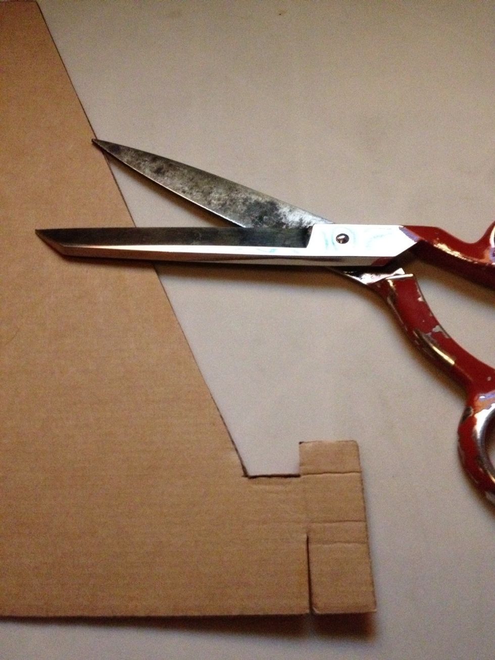 Trim following the stroke of the inclined line