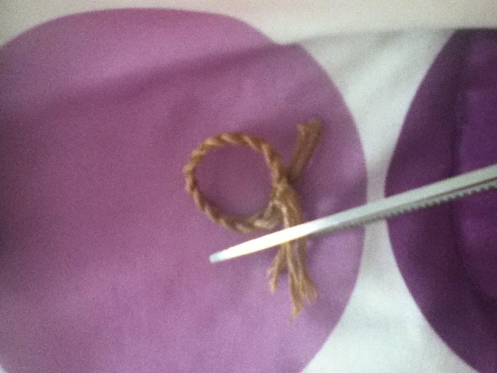 Trim it after the glue has dried...