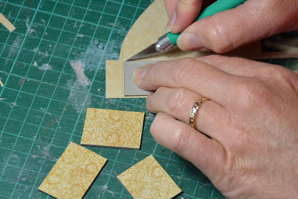 Trim off excess paper.