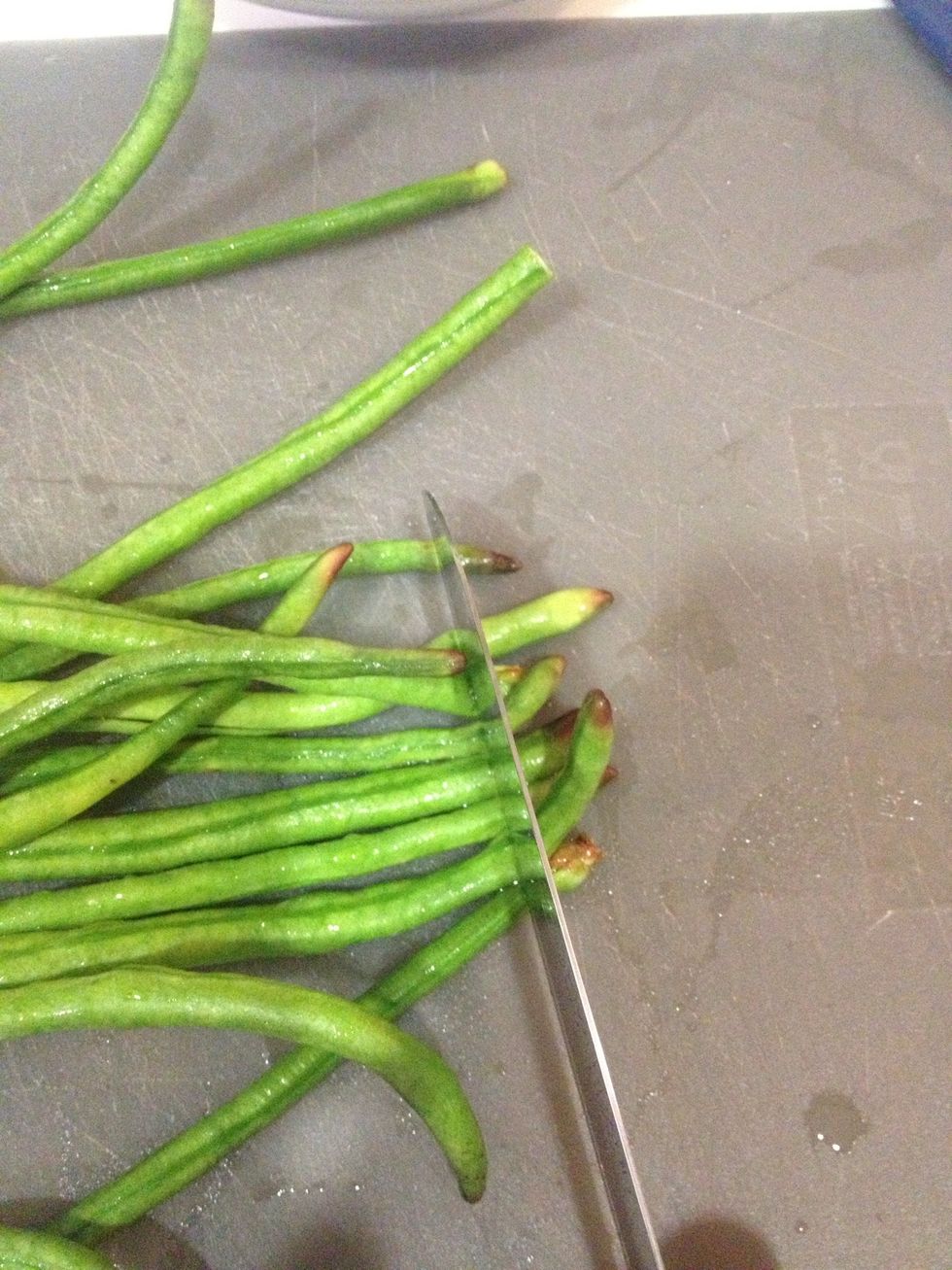 Trim off the edges on both side.