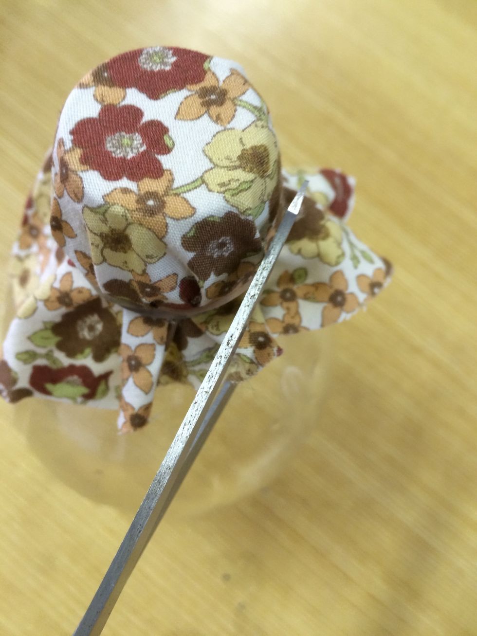 Trim off the excess material to make it look neat.