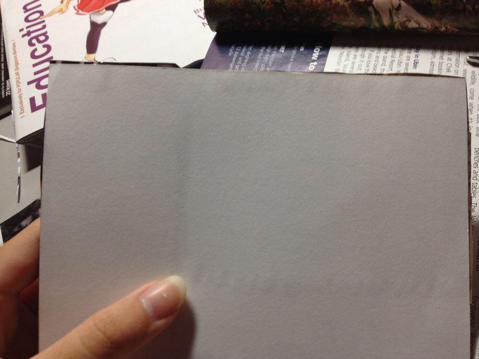 Trim off the ugly edges which are sticking out from the card.