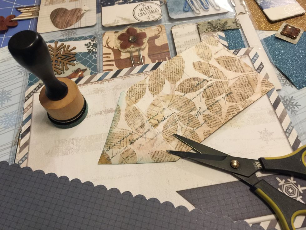 Trim one end of the rectangle into a point to create your tiny letter.
