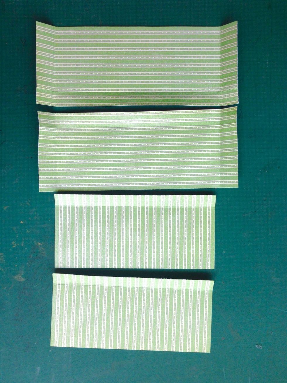 Trim pattern papers to 6" x 2.5 and 5" x 2.5"... You will need 2 each to fit into the box interior... I've left a 0.5" bleeds here...