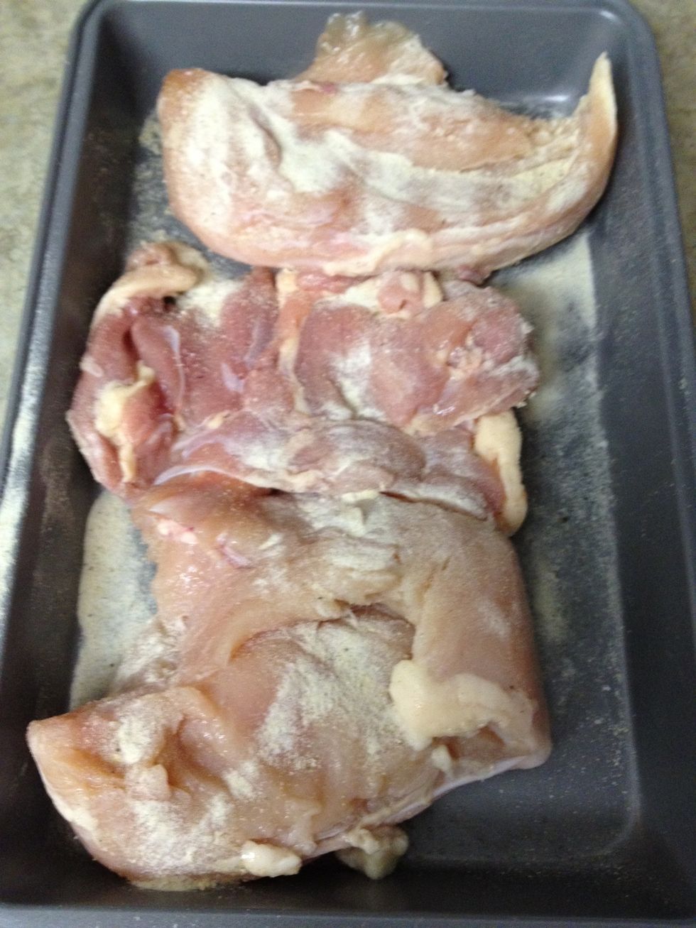 trim some of the fat from your chicken breasts.
