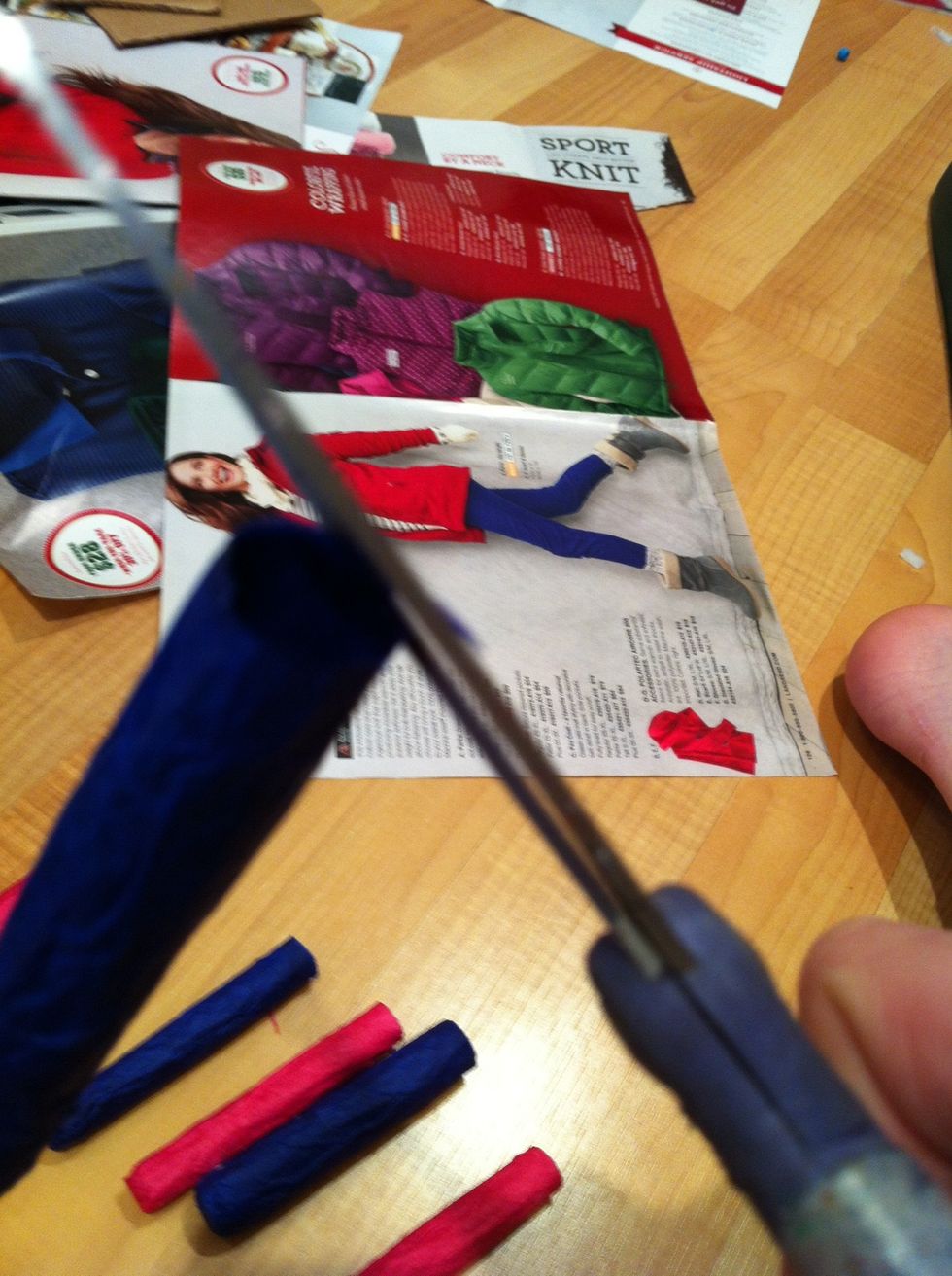 Trim the edges of the tubes to look more precise (this is optional)