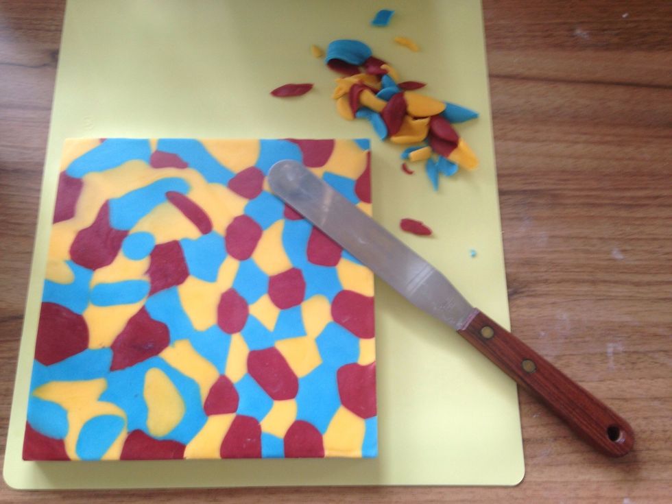 Trim the edges with a pallete knife