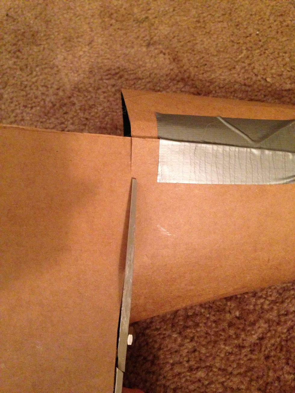 Trim the excess around the bottom