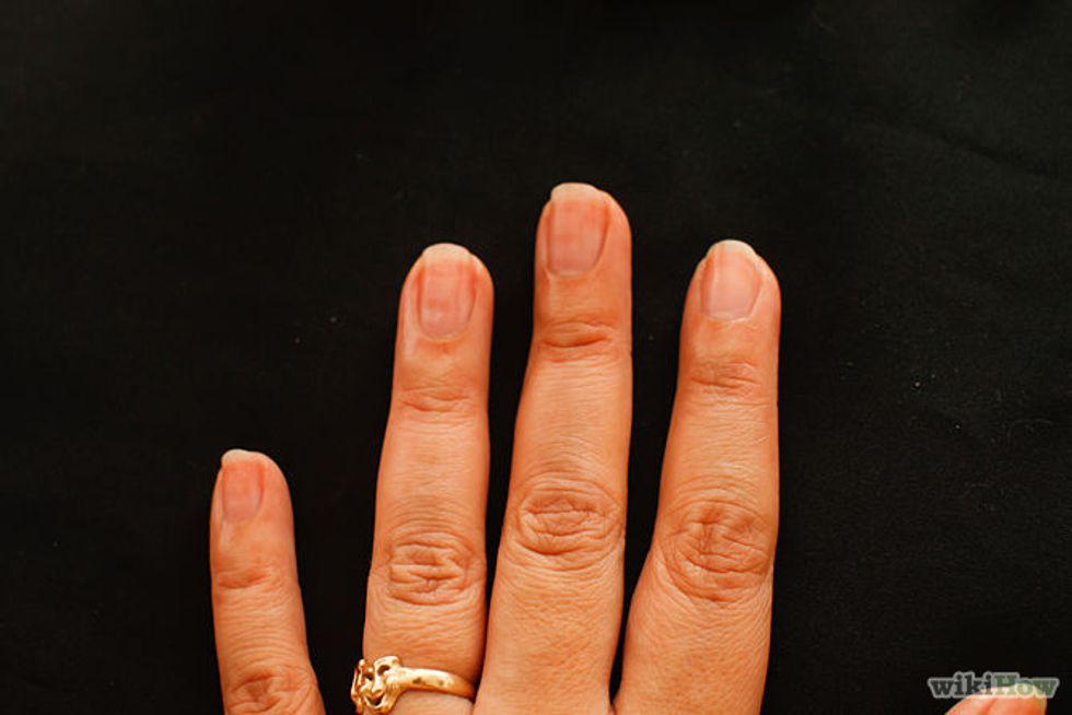 Trim your nails when they get too long. Cut nails when they reach a point that's to high for you. If you don't clip them when needed they can tear or get caught on things.