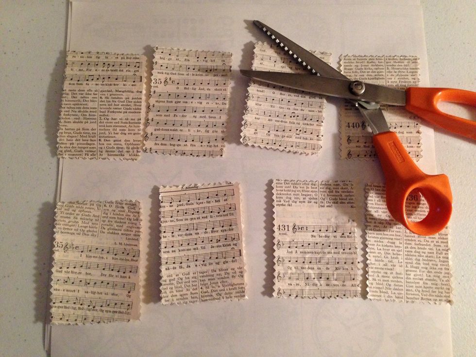 Trimmed each with my Pinking Shears.