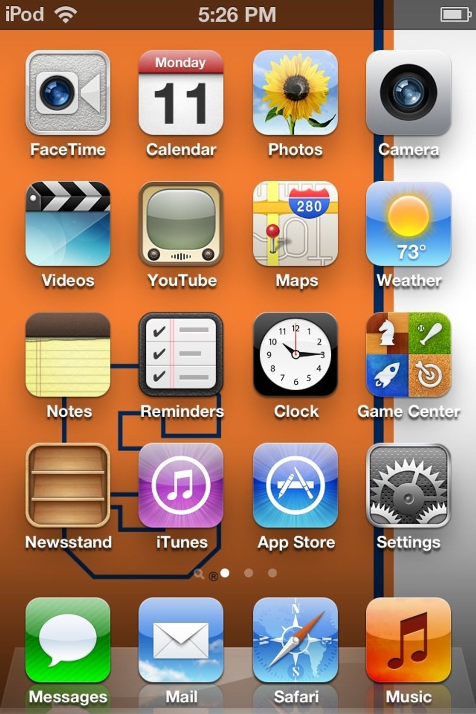 Triple click the home button and tada! Your screen is the opposite, either white on black or normal