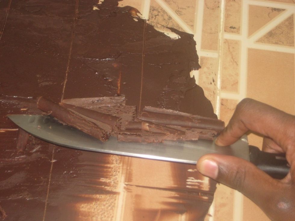 Try and move the nice non stop from one end to the other along the cuts made.