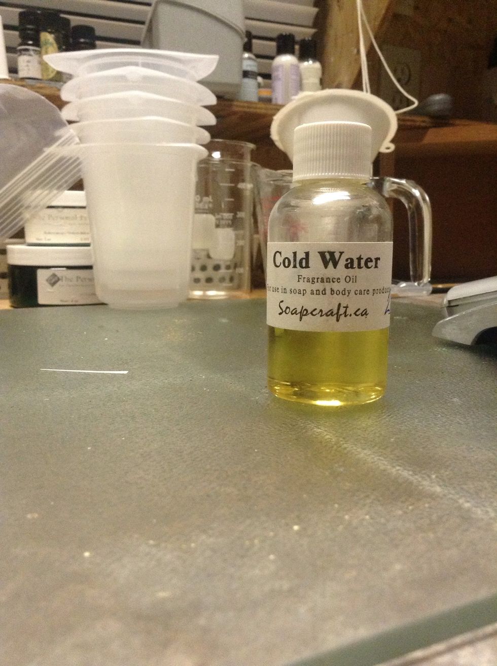 Try mixing fragrances 1 to 1 at first - say, 1 gram of this and 1 gram of that - in a small container, then add a little of each to get the right blend. Keep really good records of what you do!