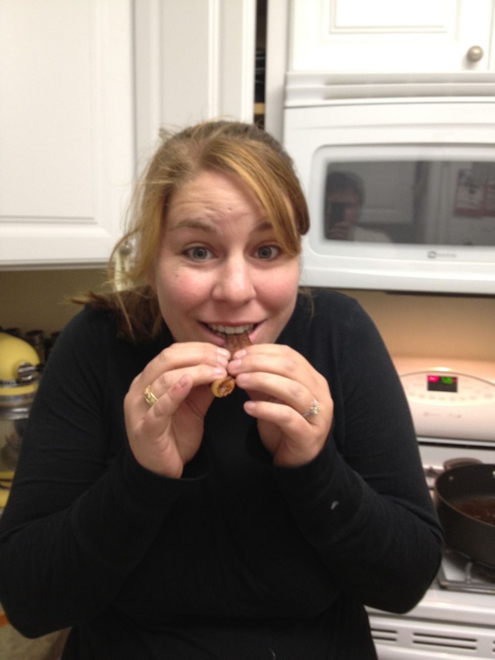 try not to *nom* the bacon yumminess until brinner is served... =)