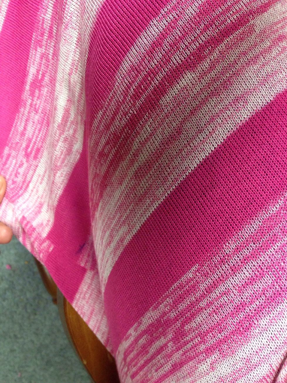 Try on dress again. Sit down and mark how short you want to go without having your butt hang out.