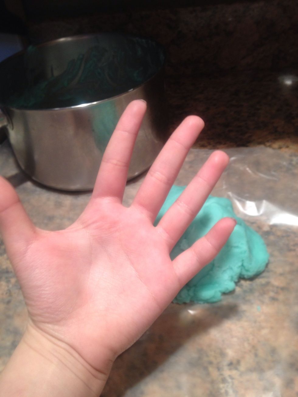 Try playing with it. The color doesn't stick to your hands and the dough should be very soft and easy to pull apart.