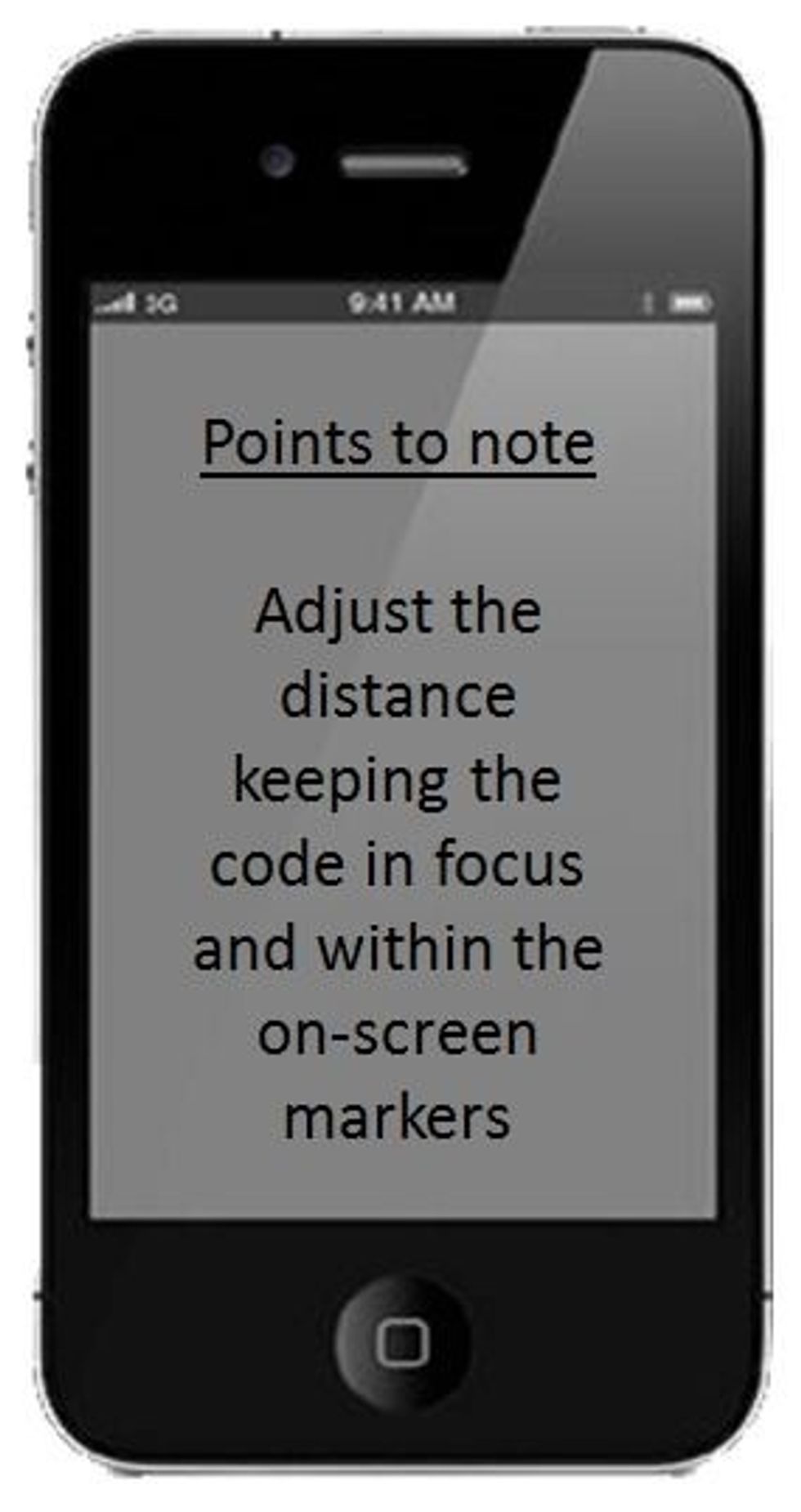 Try this if it is not reading the code. Give the camera time to focus before trying a different distance or angle.