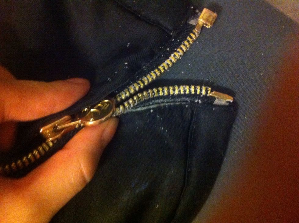 Try to close the zipper so it's gonna be easier to zip down \ud83d\udc4c
