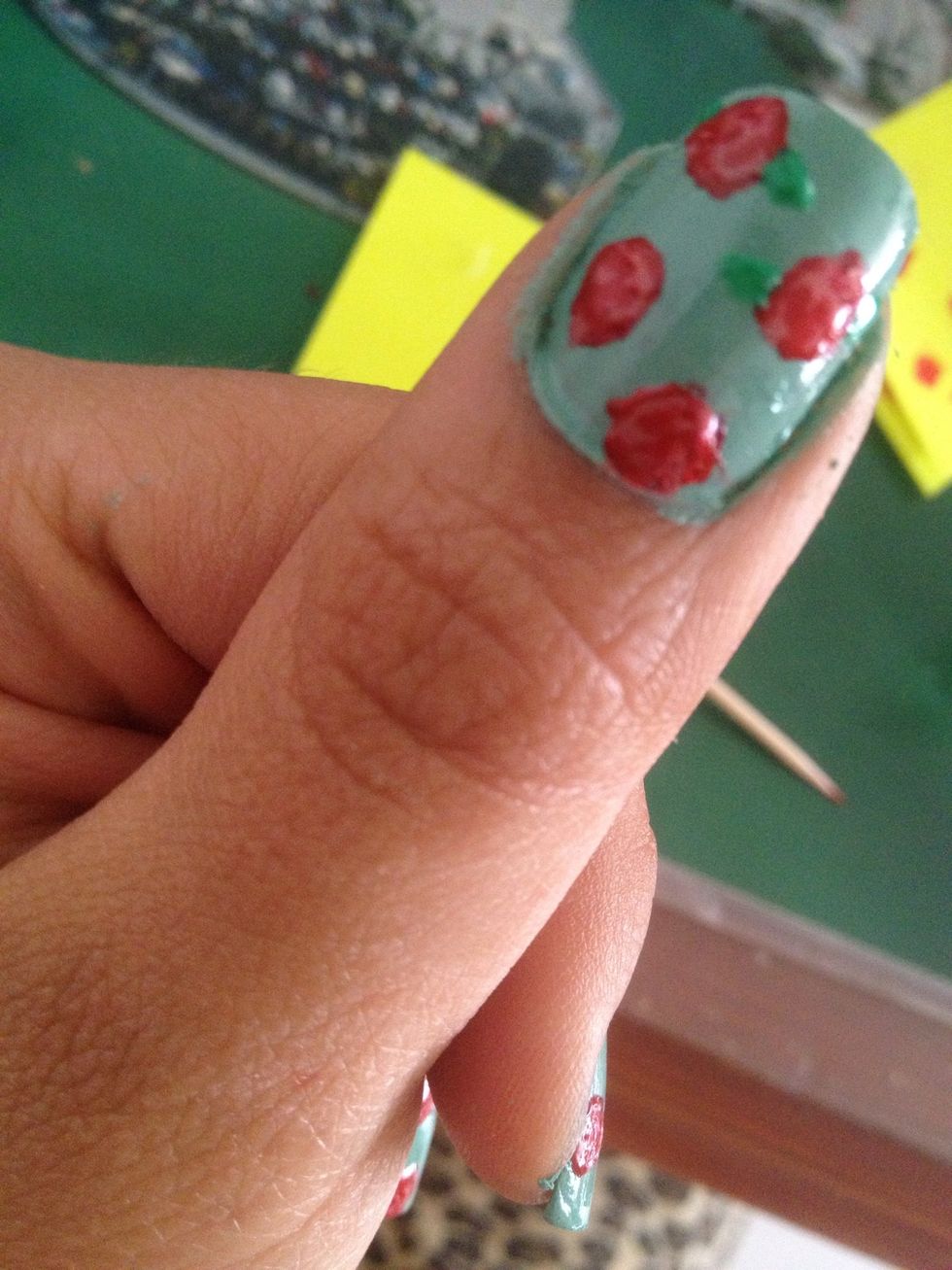 Try to do the leaves of roses