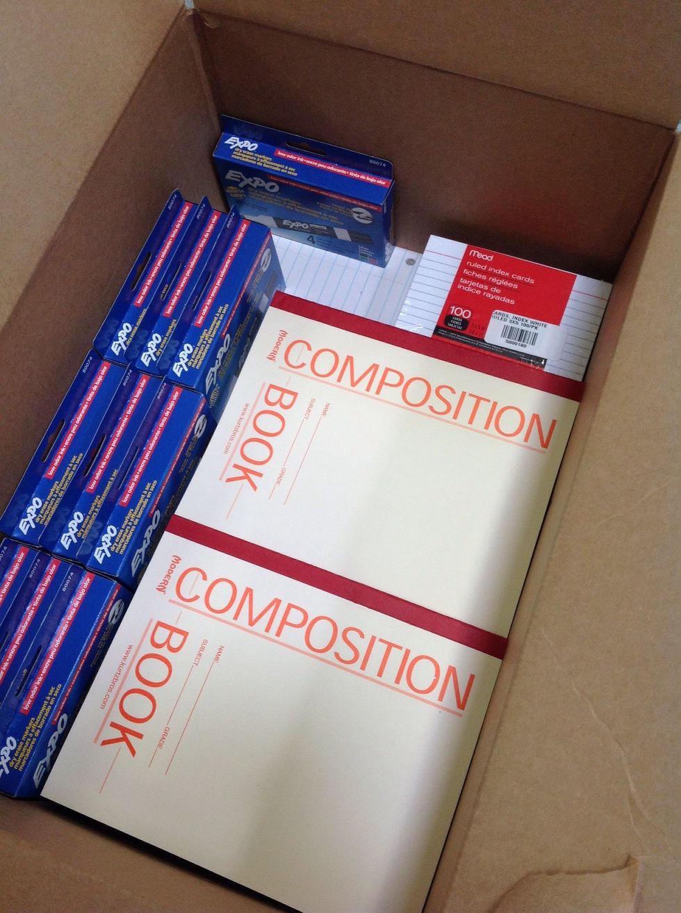 Try to keep like items in the same location or area of the box.