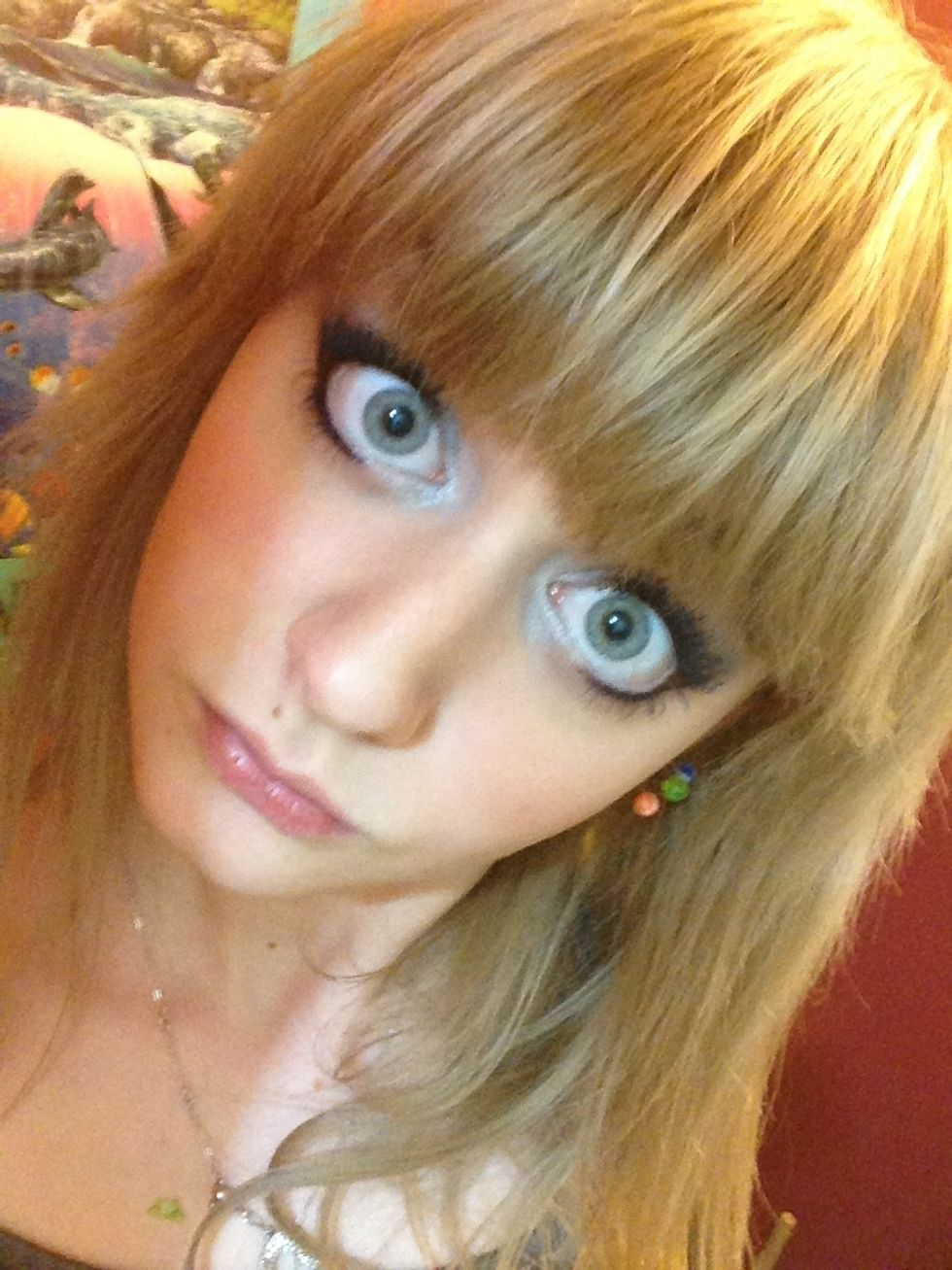 Trying to look cute with puppy dog eyes