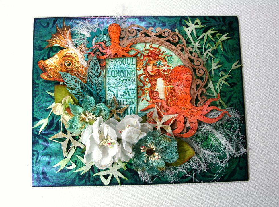 Tuck in some prepared Gypsy Soul Laser Cut Stars.