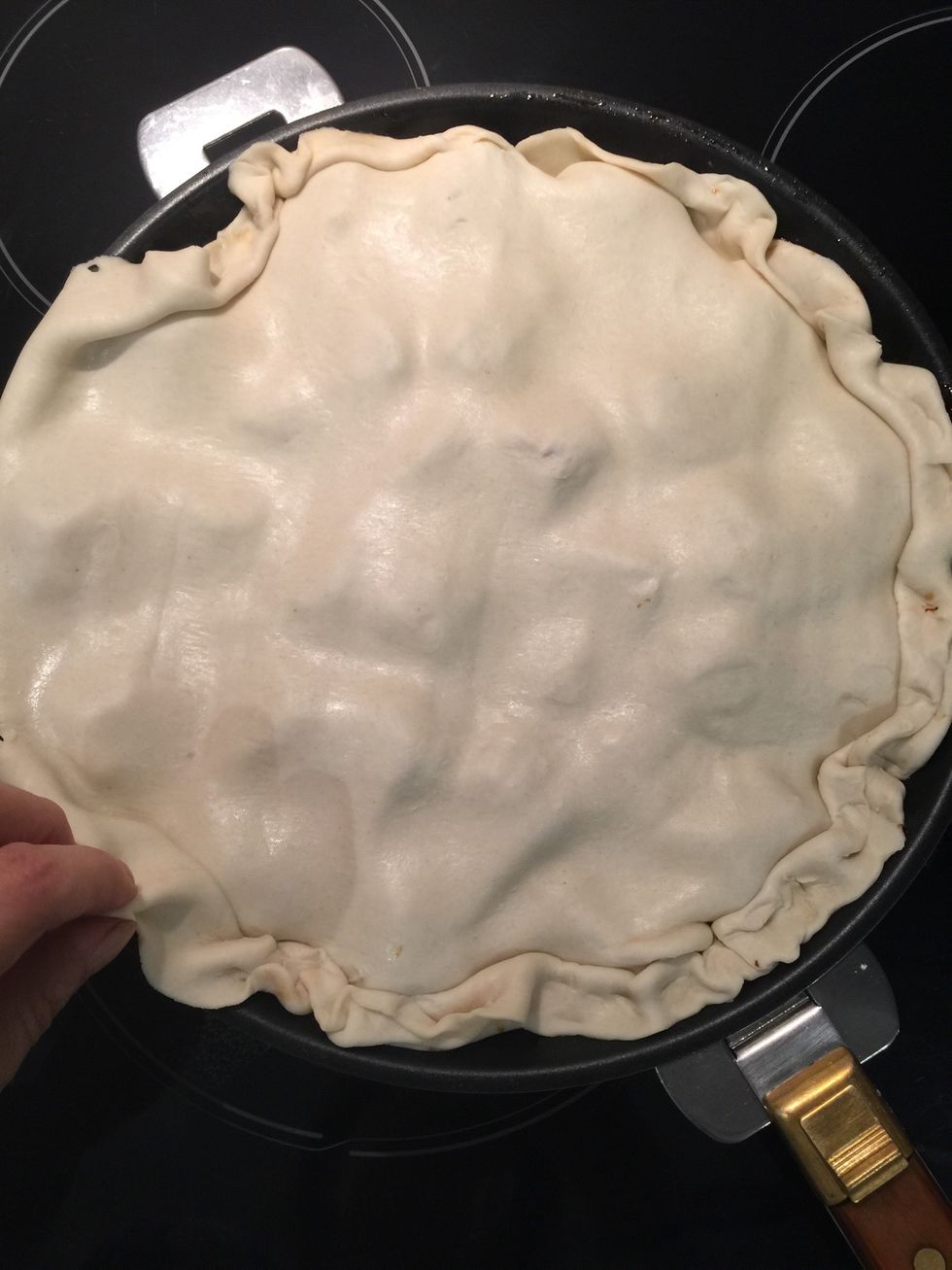 Tuck in the dough