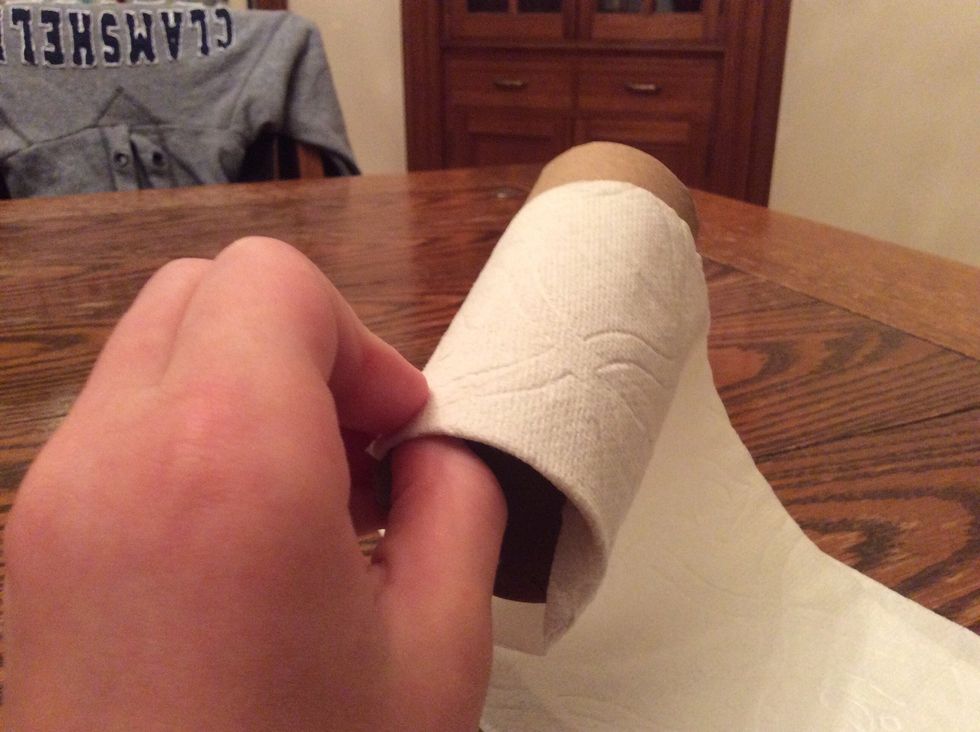 Tuck in the edges and tape them there