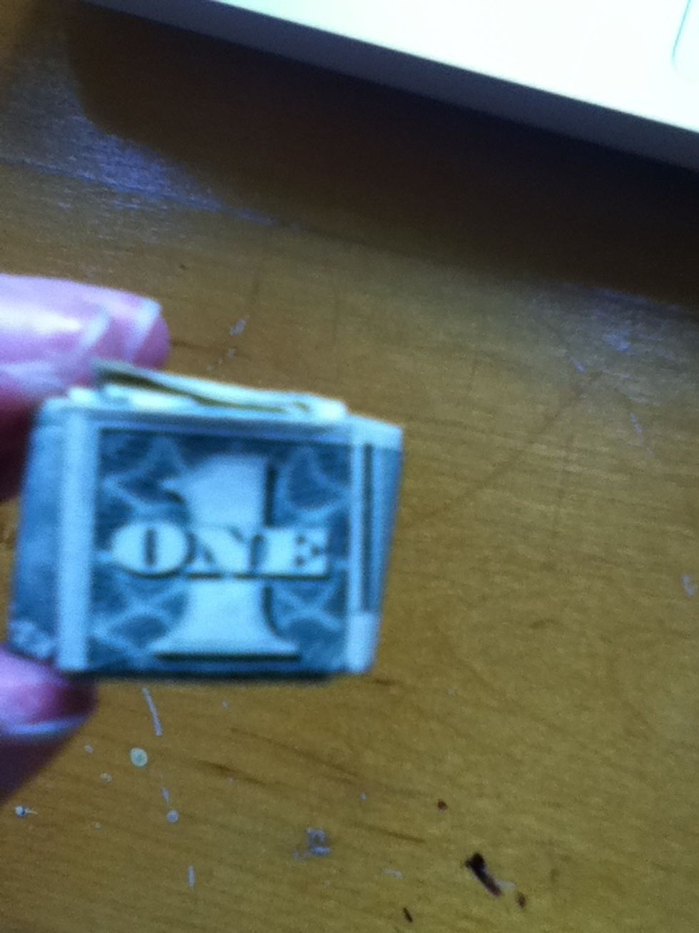 Tuck in the small flap.