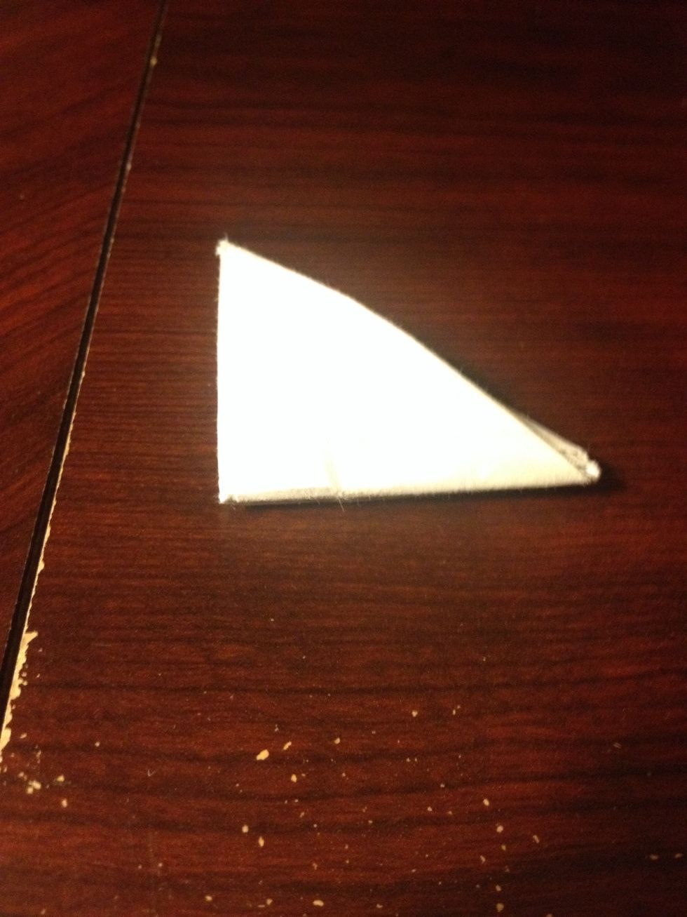 Tuck in the triangle all the way