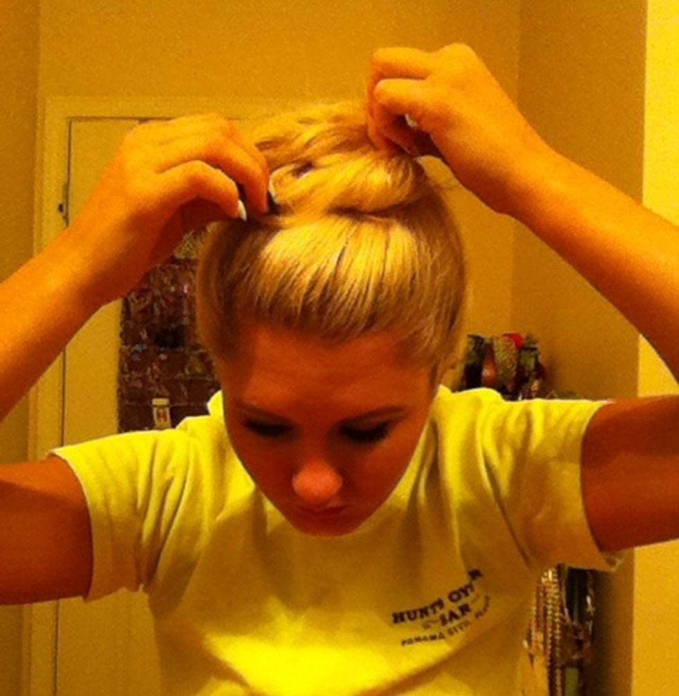 Tug and pull until you hair desired messiness