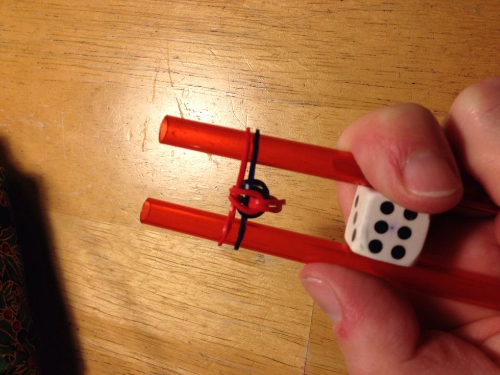 Tug at bottom of elastics to pull into place as you move along.