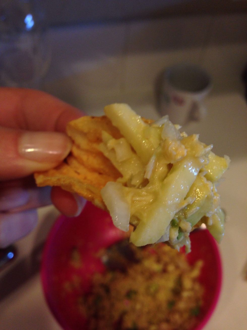 Tuna salad can also be used as a dip.