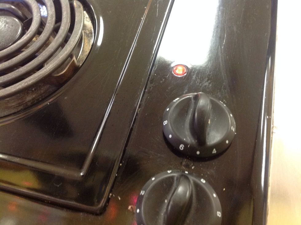Turn a burner on to medium heat.