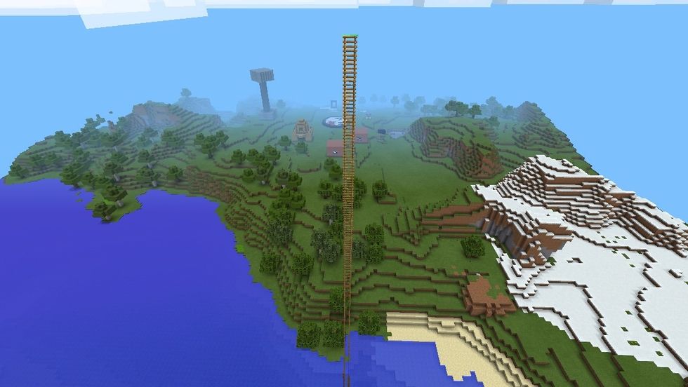 Turn around and view your tower and world