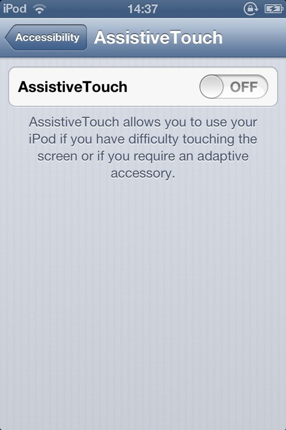 Turn assistive touch on.