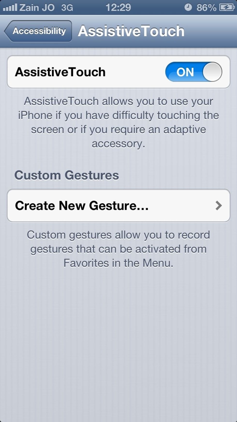 Turn AssistiveTouch On