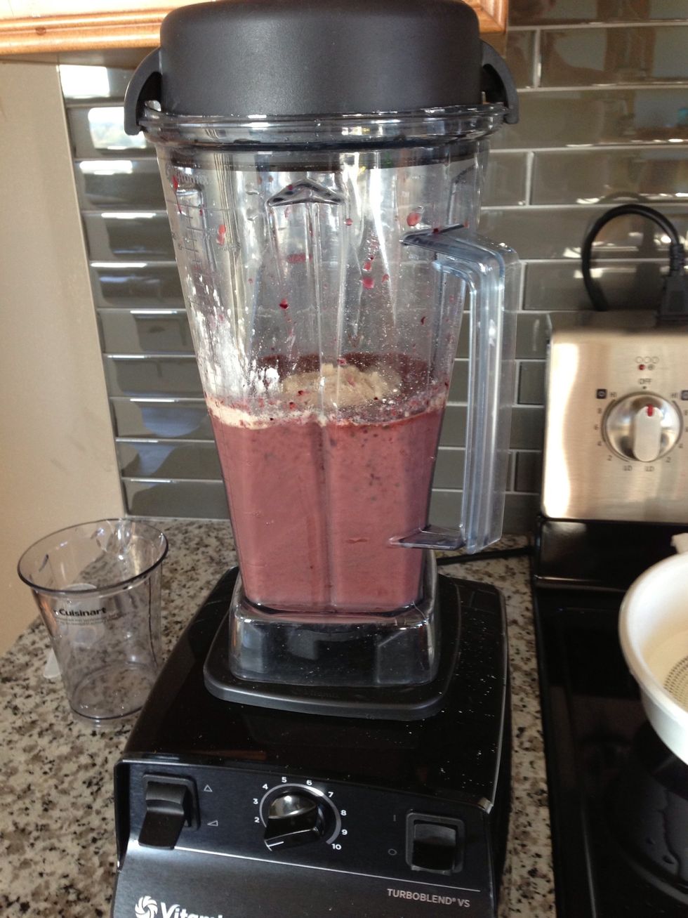 Turn blender on low at first, increase to high speed and blend for a min or until smooth