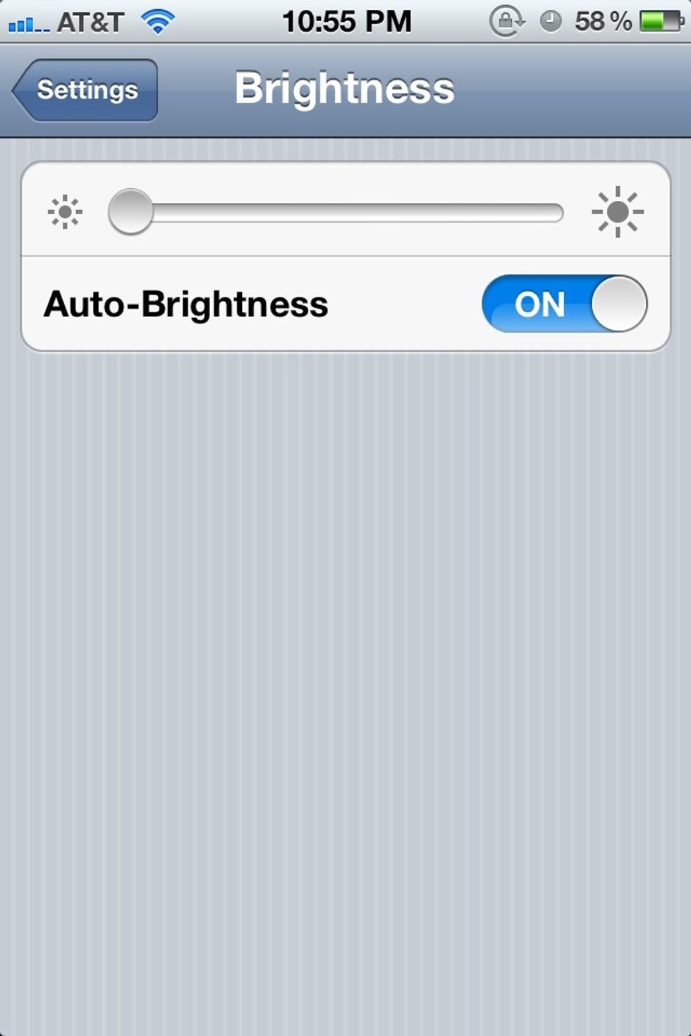 Turn brightness all the way down