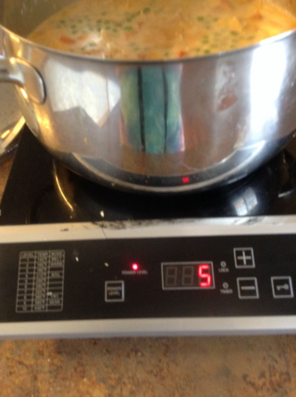 Turn burner down to 5