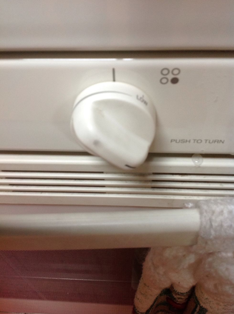 Turn burner on low.