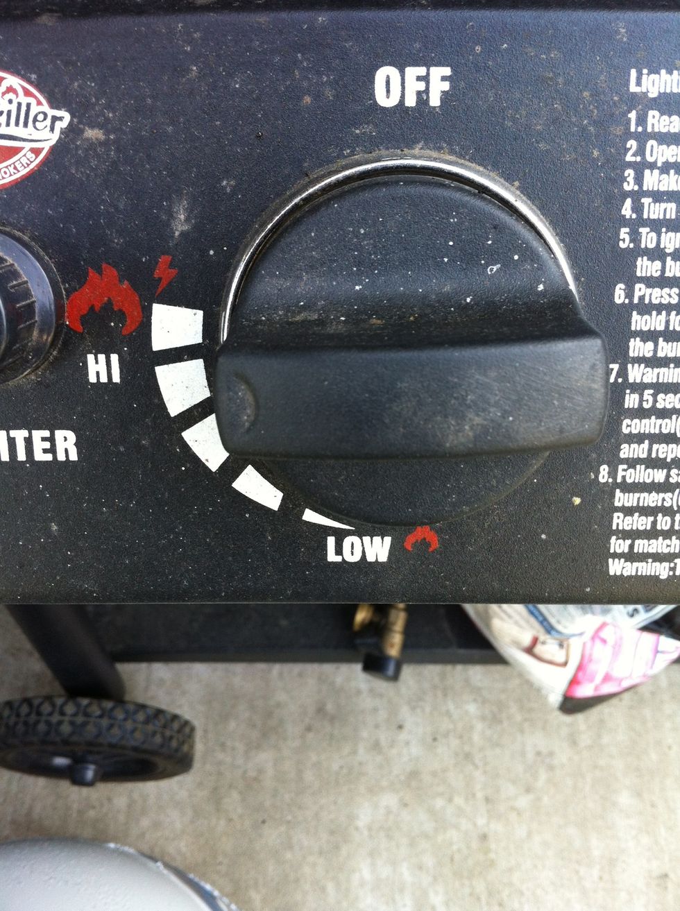 Turn burner to high position. Let it sit for 1 min.