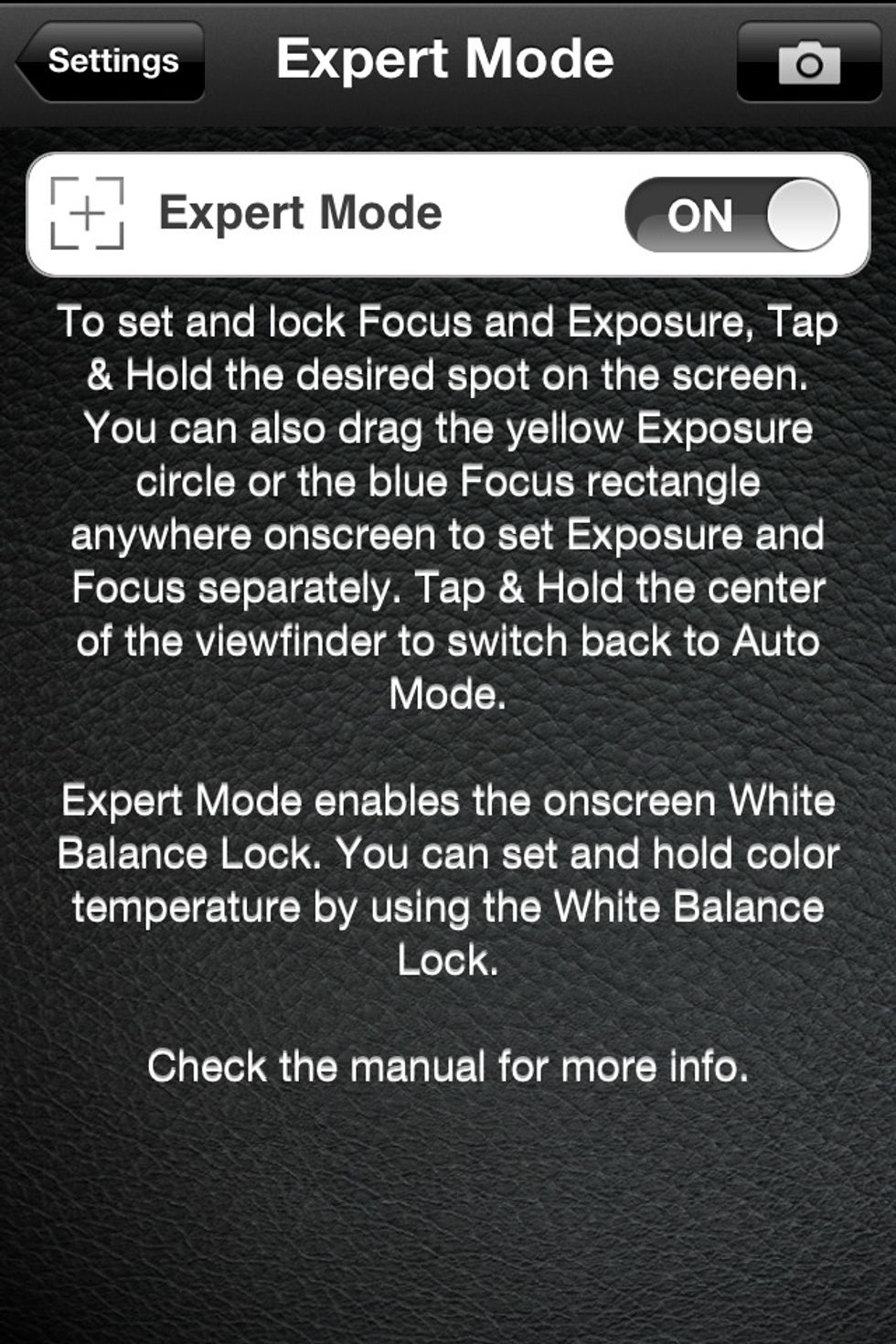 Turn "Expert Mode" ON. Return to the previous menu and select "Full Screen Trigger".