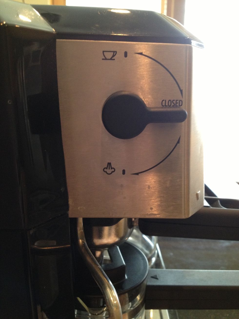 Turn half way to steam