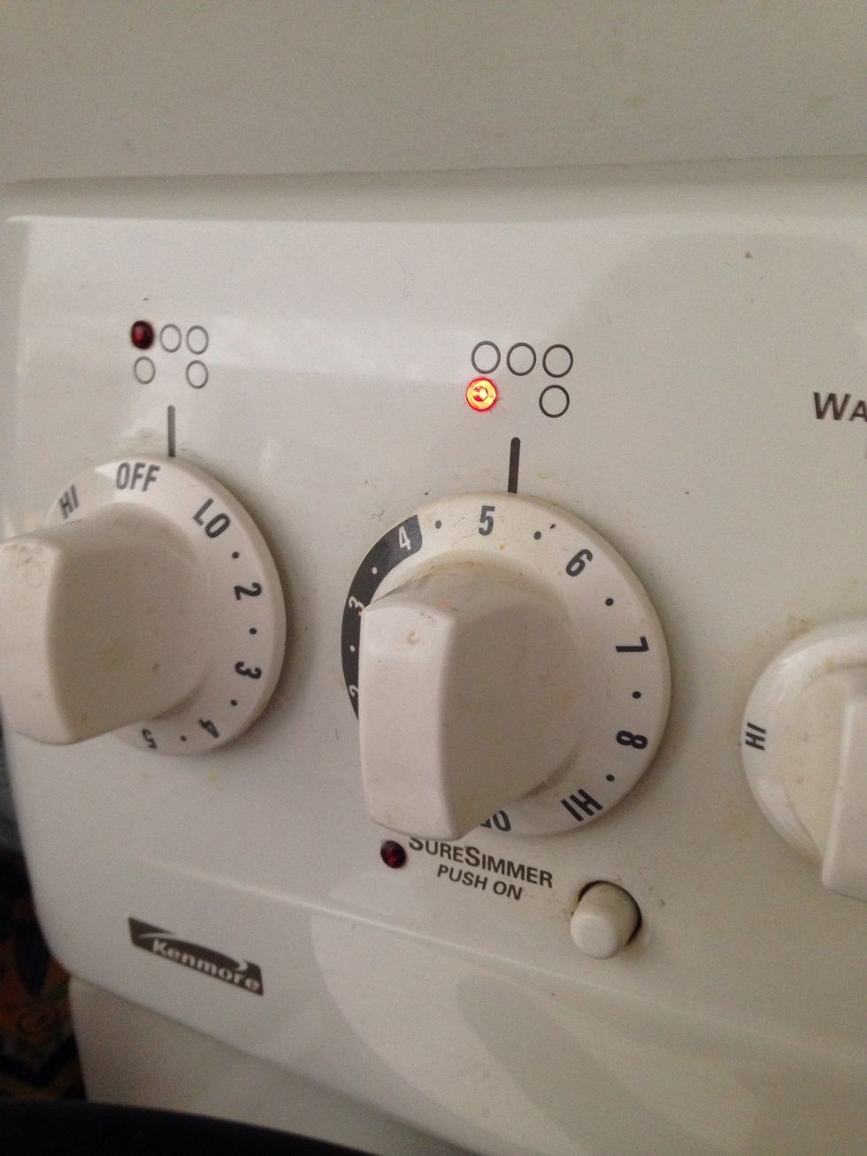 Turn heat on five depending if you want to go faster ...