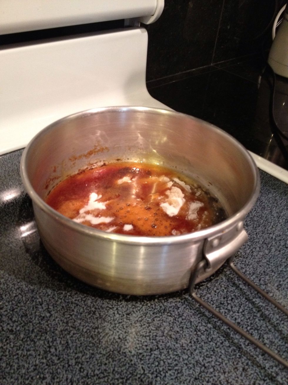 turn heat to high and shake pan gently while sugar melts.