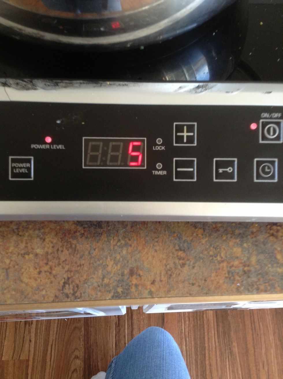 Turn heat up to 5